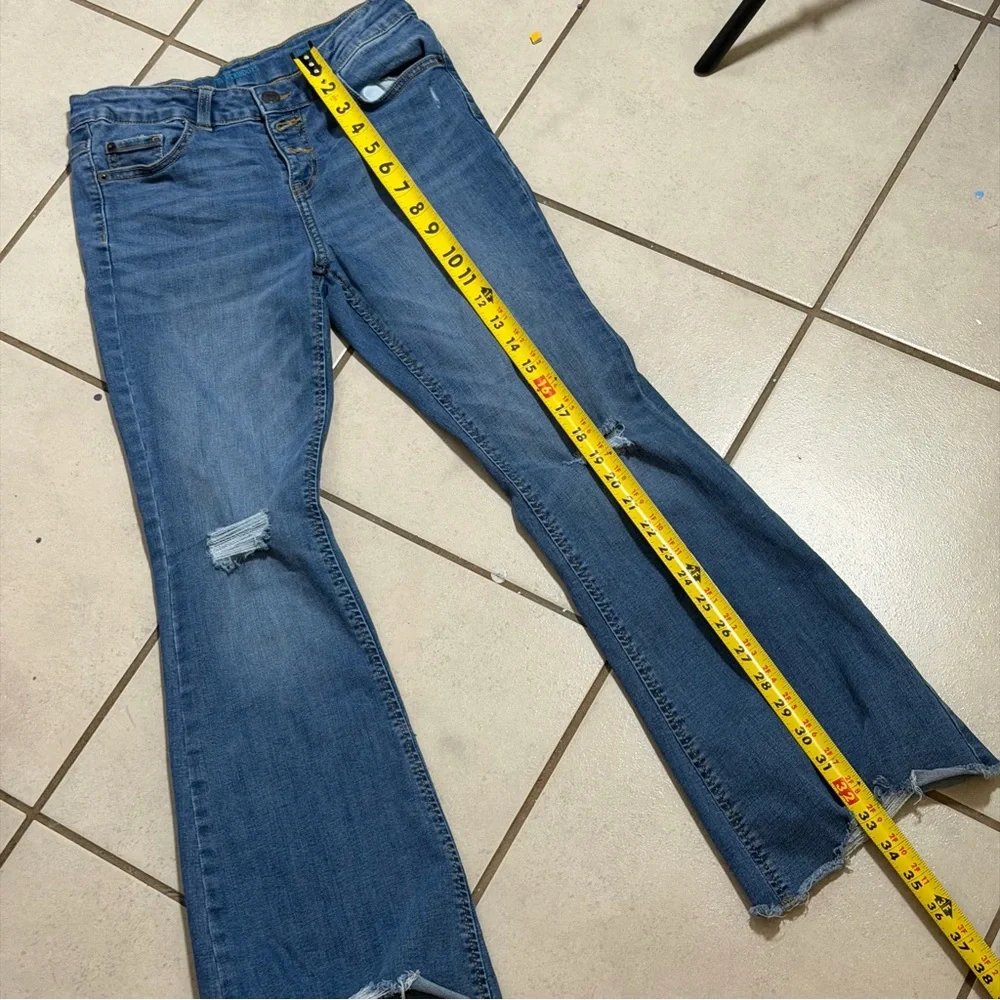 Thereabouts Kids Girl‎ Denim Distressed Stylish Blue Flared Jeans size 12
